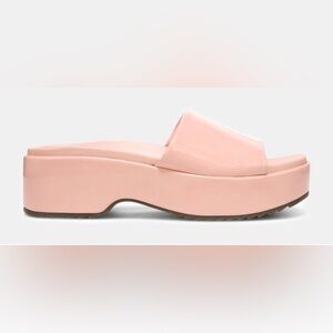 Vionic Trista Pink Patent Platform Slide Sandals, size 7
